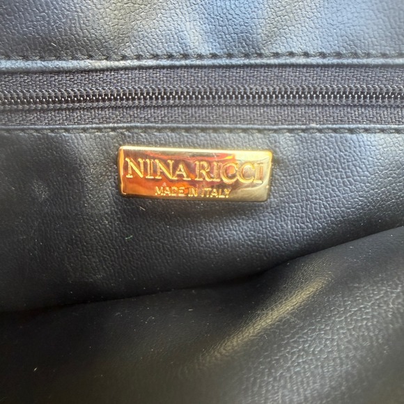 Nina Ricci Paris Monogram Black Coated Canvas Top Handle Satchel Bag Unworn - Picture 13 of 16